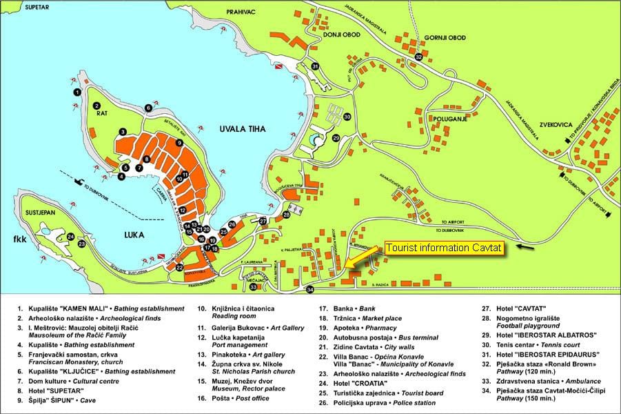 kart av cavtat kroatia 