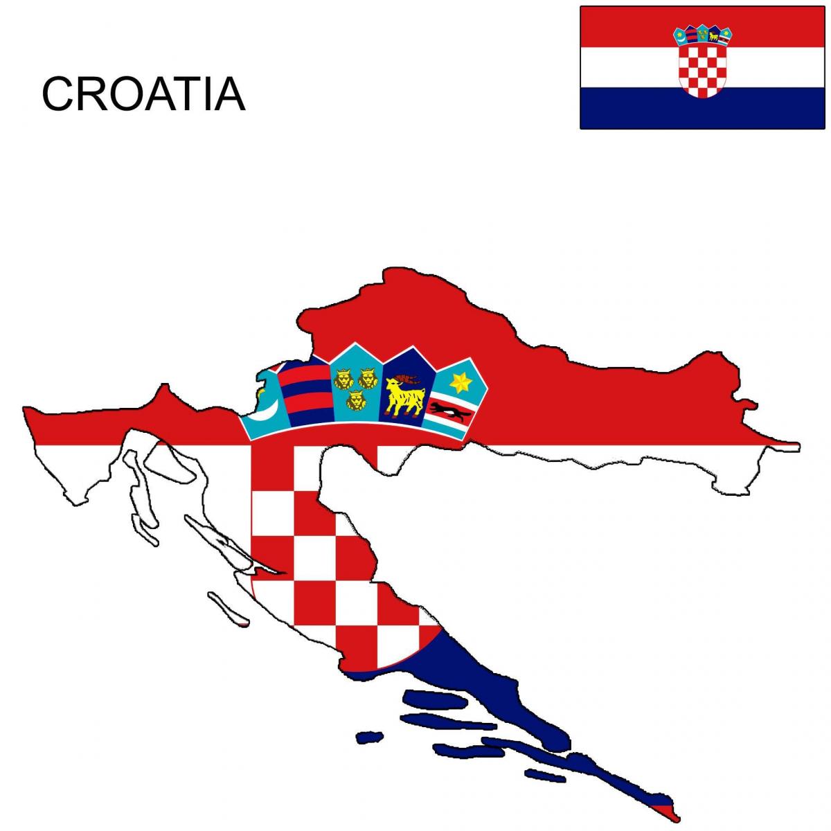 kroatia kart flagg