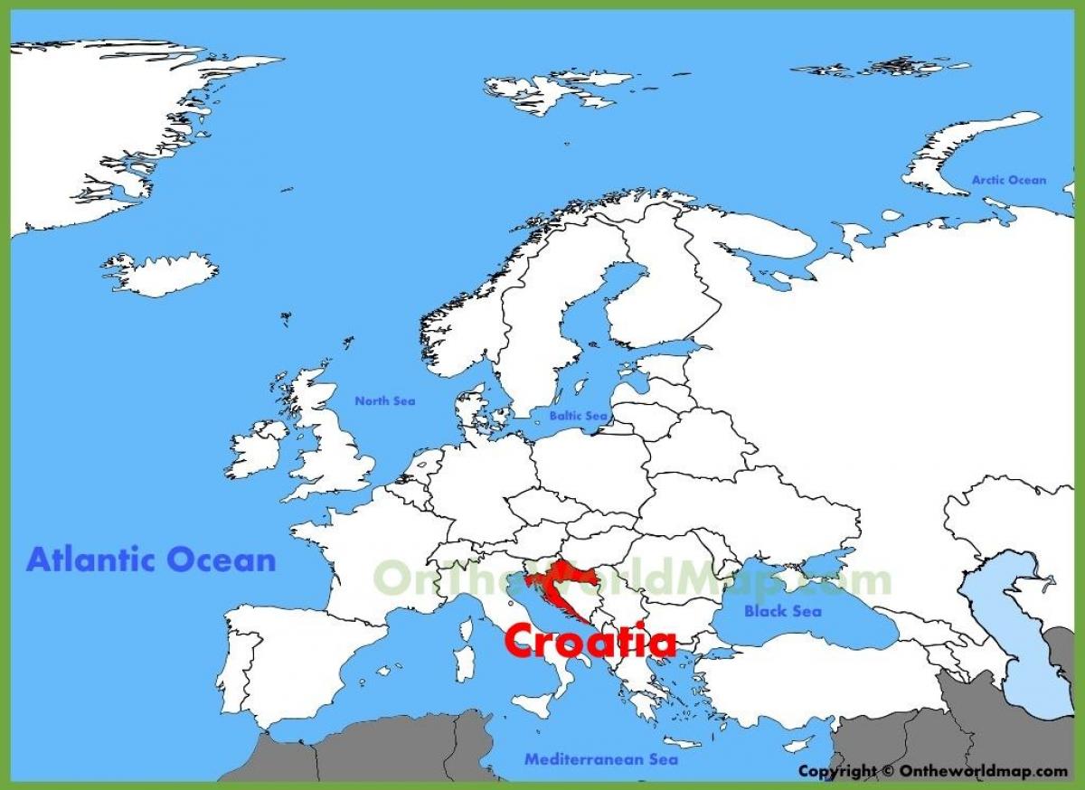 kroatia plassering på verdenskartet