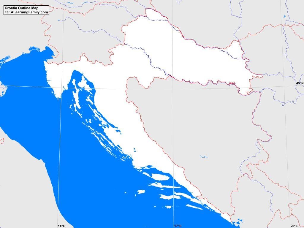 kroatia skissere kart