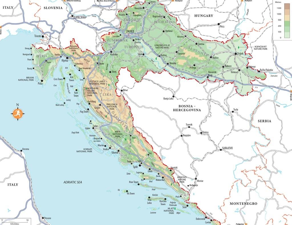 kroatia beach resorts kart