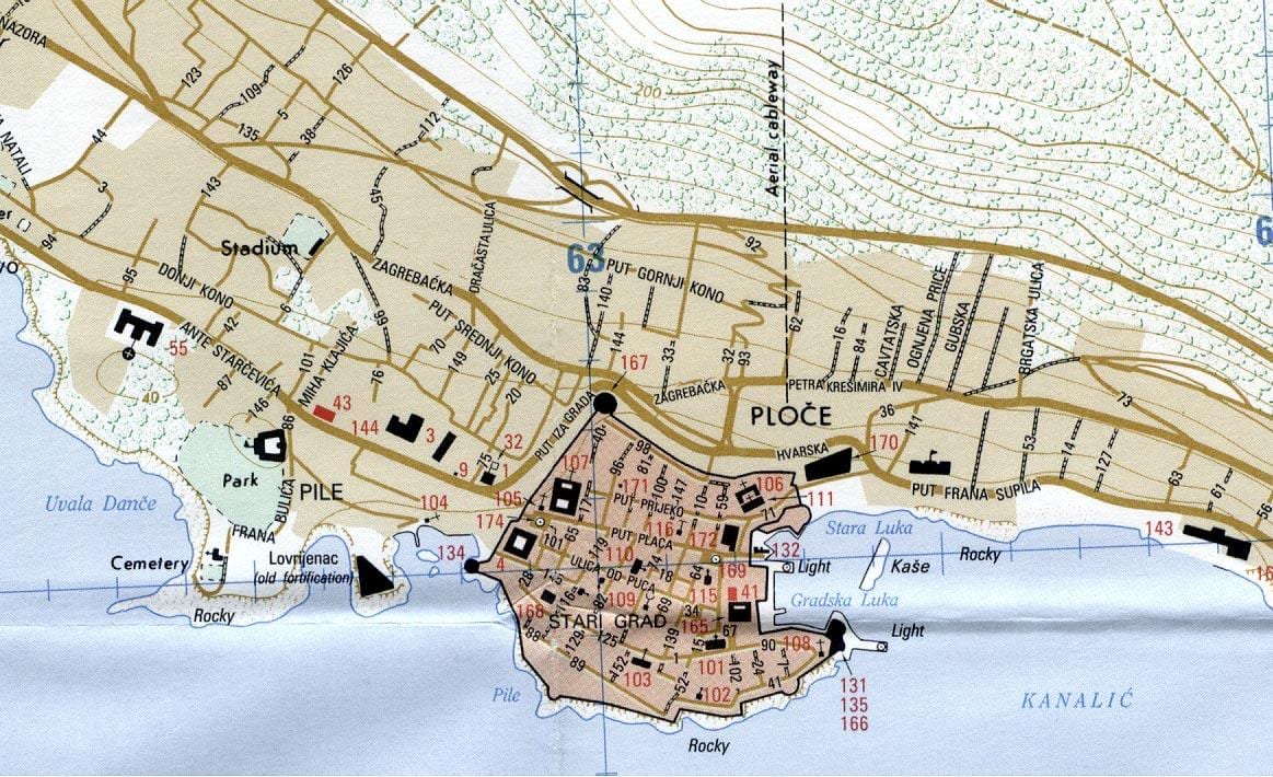 kart av rijeka, kroatia