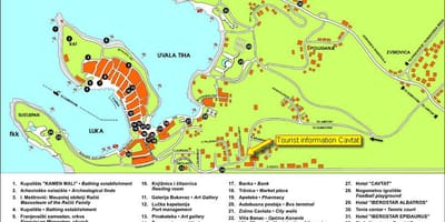 Kart av cavtat kroatia 