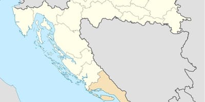 Kart over dalmatia kroatia 
