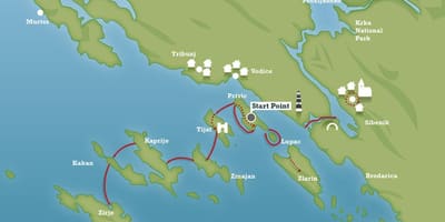 Adriatic coast kroatia kart