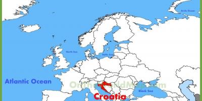 Kroatia plassering på verdenskartet