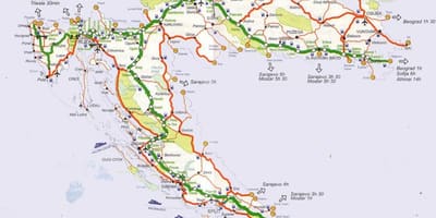 Kart over kroatia road trip