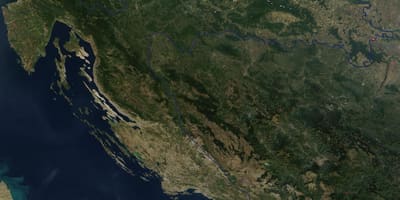 Kart over kroatia satellitt