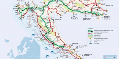 Kart over kroatia tog