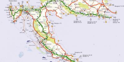 Detaljert veikart over kroatia