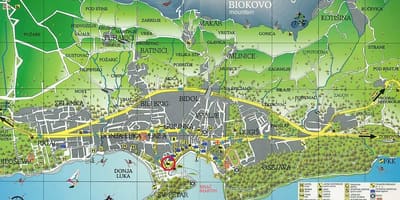 Kart over makarska i kroatia