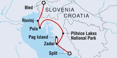 Plitvice-kroatia kart